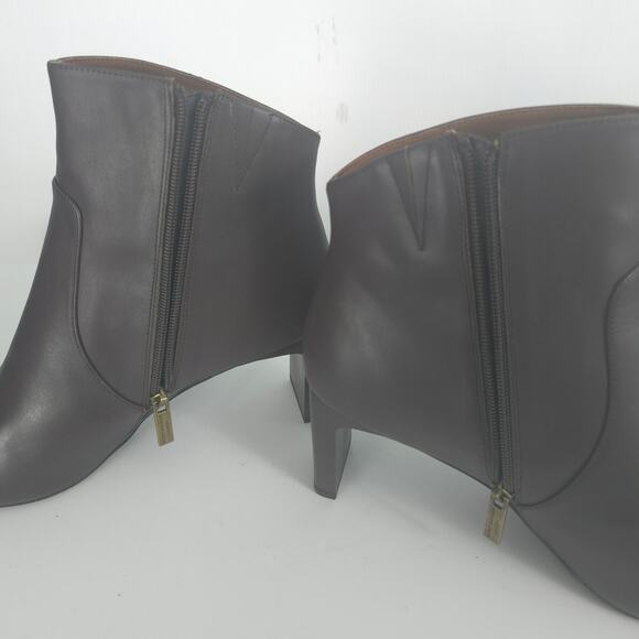Kurt Geiger Chelsea Square Toe Bootie Brown Leather Ankle Block Heel Size 41 - Picture 7 of 15